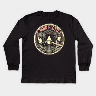 Pink Floyd // Vintage Fan Art Kids Long Sleeve T-Shirt